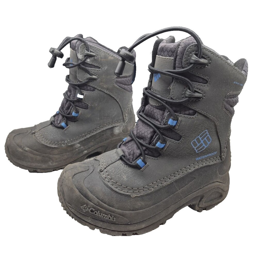 Columbia Bugaboot Omni-Heat Waterproof Winter Snow Boots Youth US Size 2 Black